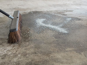 oil stains from concrete garage floor