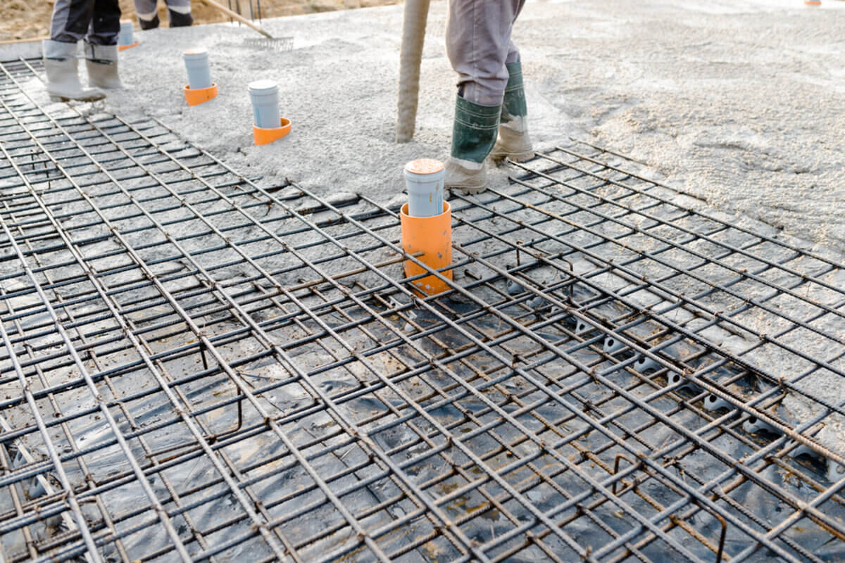 level the ground for a concrete slab