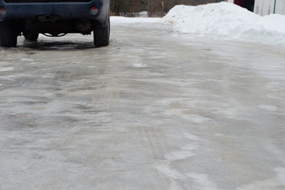 winterized concrete driveway